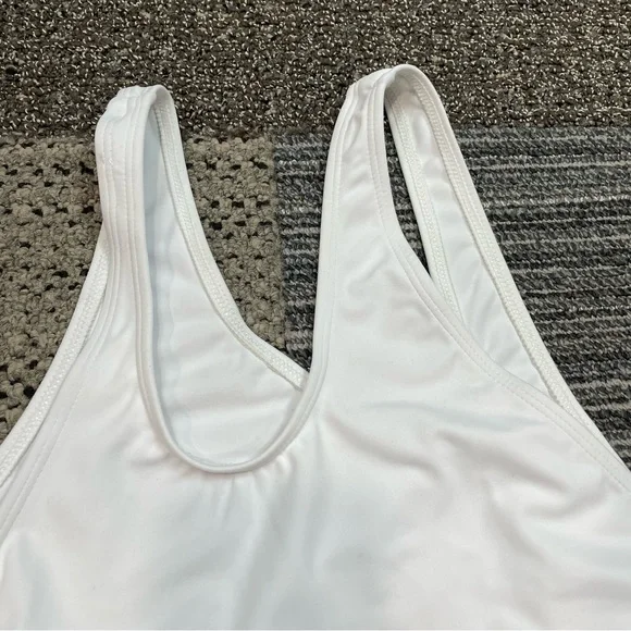 Nubyen X Revolve One Shoulder Sports Bra Sz Large White Cutout - Picture 6 of 10